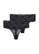 2-pack g-string onderbroeken, Zwart, Packshot image number 1