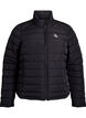 Sportieve gewatteerde jas met hoge kraag en zakken, Zwart, Packshot image number 0