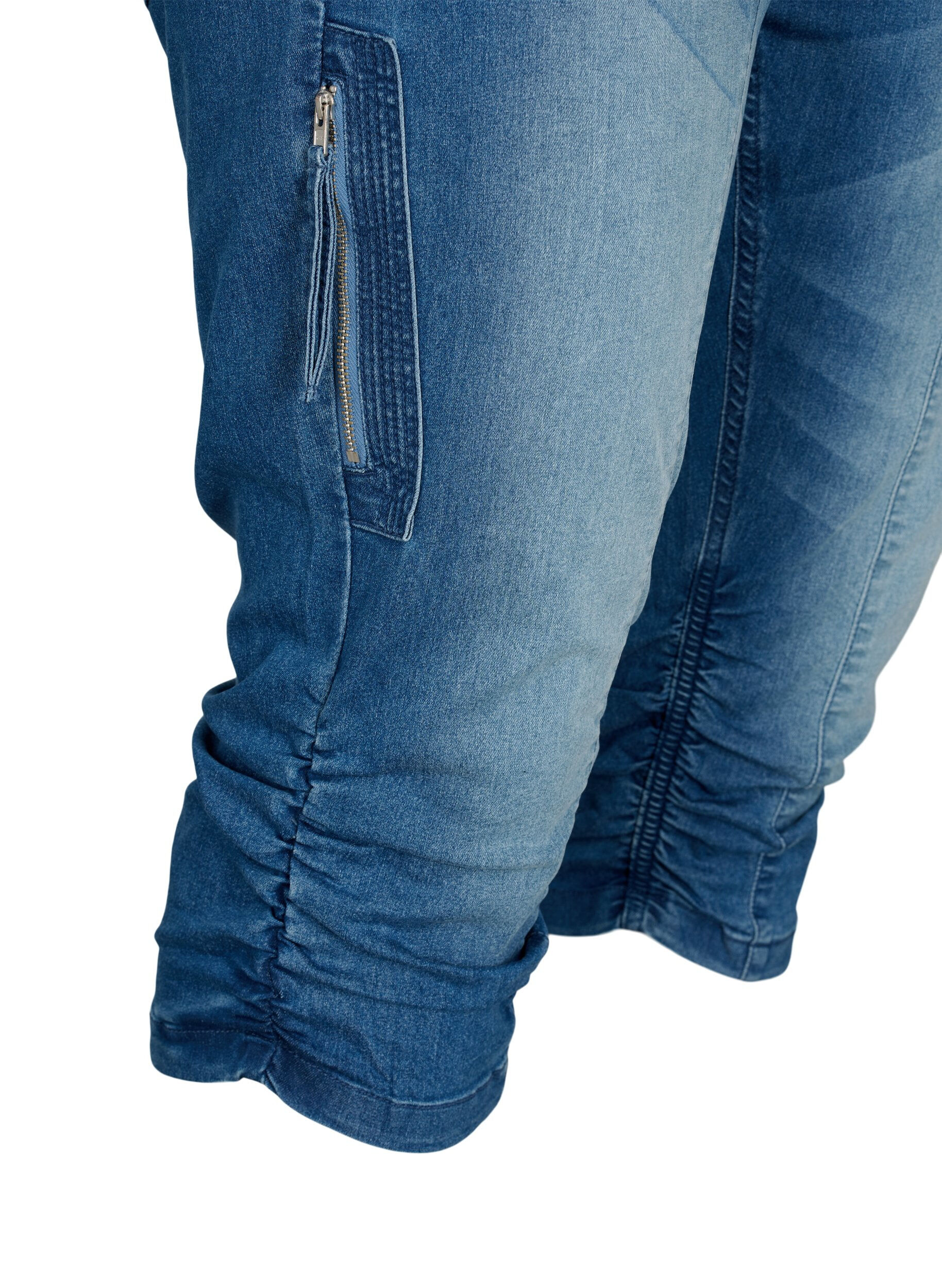 ZizziSlim fit capri jeans met zakken, Blauw, Packshot image number 3