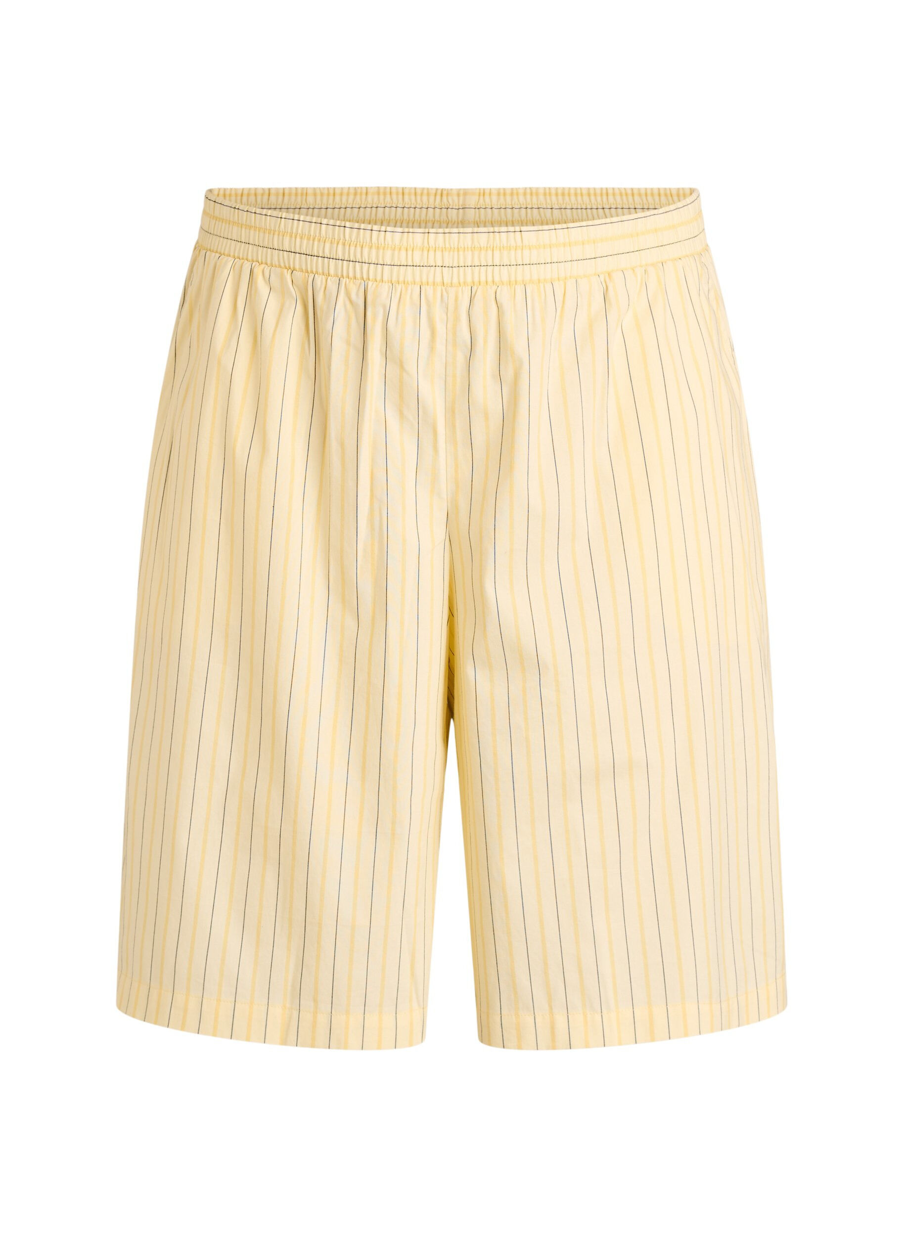Gestreepte shorts met een hoge taille en los pasvorm