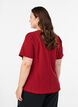 Korte mouwen blouse met figuurnaden, Rood, Model image number 2