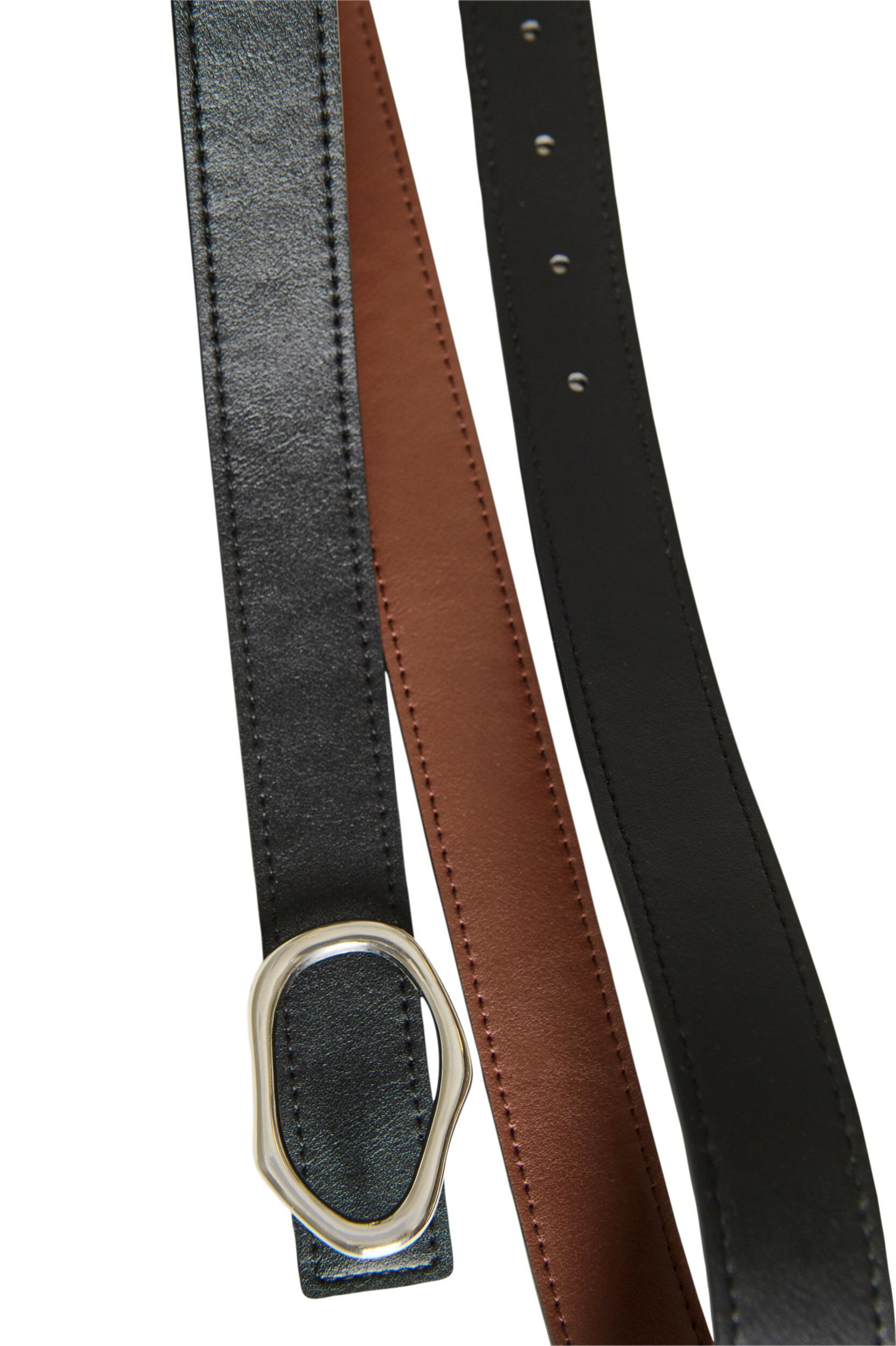 ZizziOmkeerbare riem met verwisselbare gespen, Zwart, Packshot image number 3