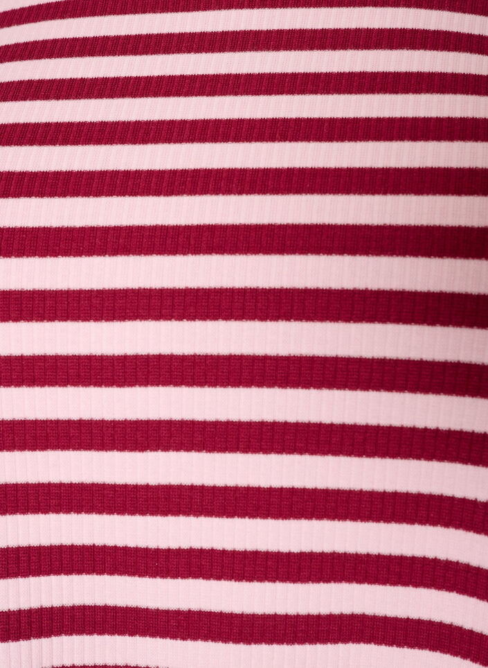 Gestreepte blouse met lange mouwen, Roze, Packshot image number 2