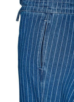 ZizziDenim jeans met wijde pijpen en strepen, Blue Denim Stripe, Packshot image number 3