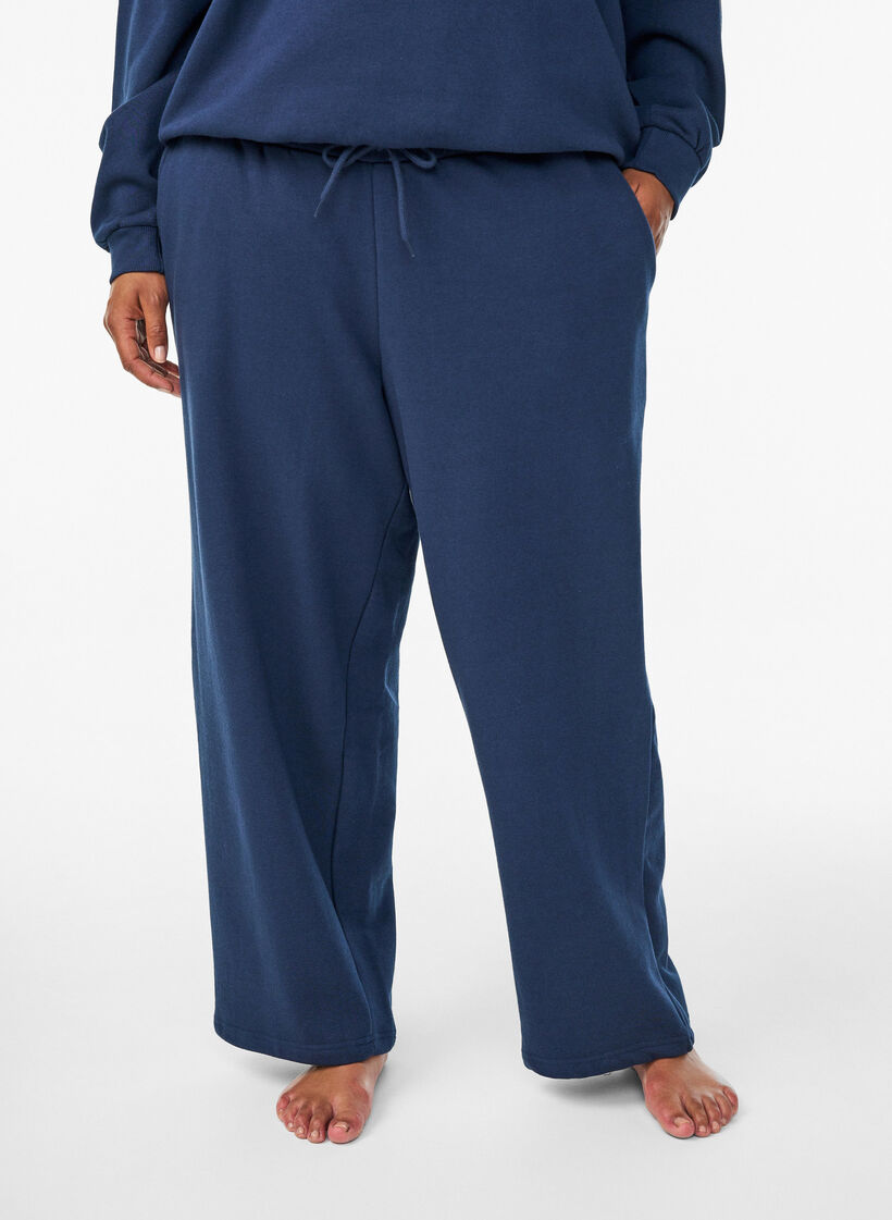 Joggingbroek met zakken, Blauw, Model image number 2