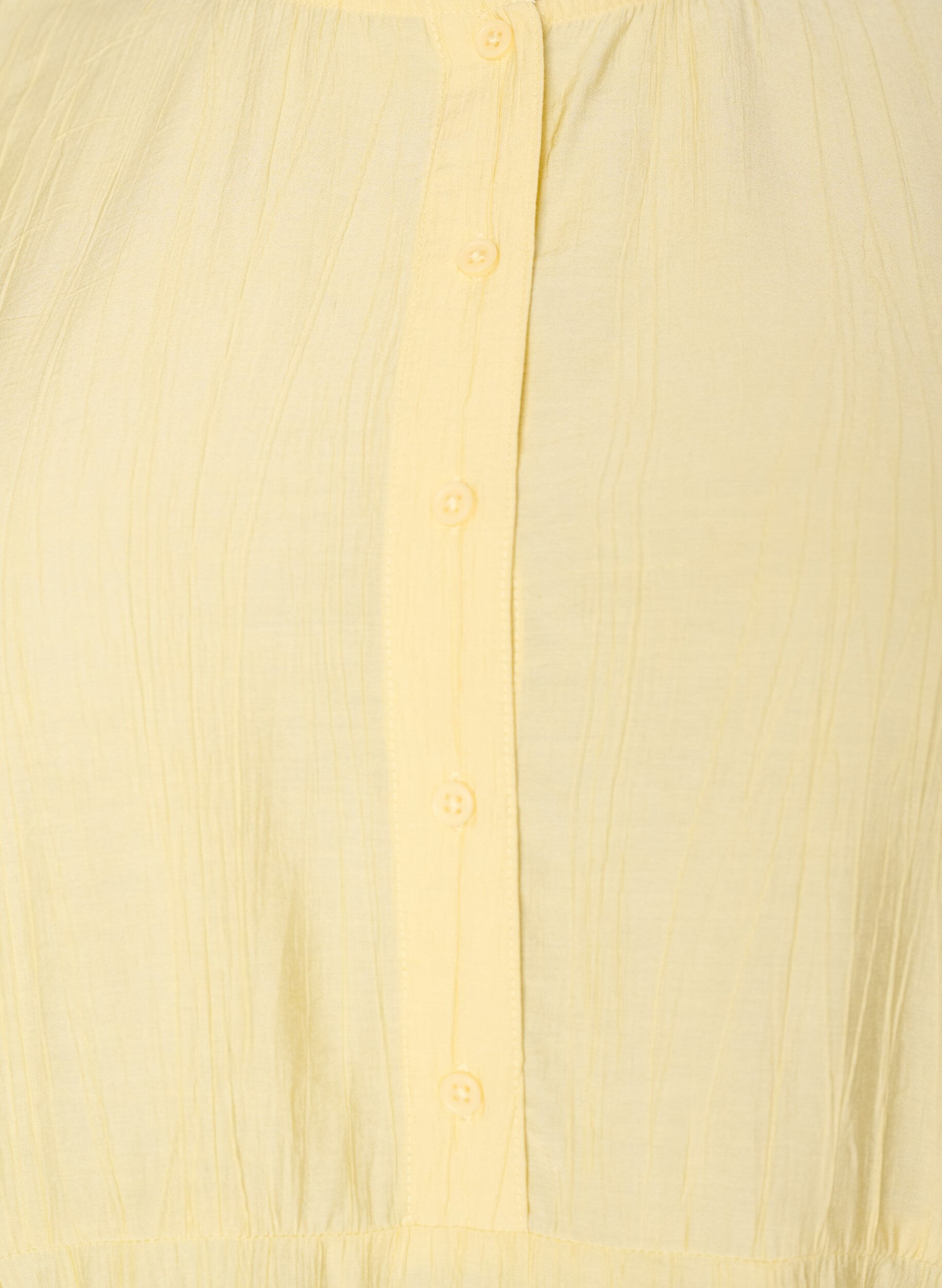ZizziKorte viscose jurk met ruchesdetails, Geel, Packshot image number 2