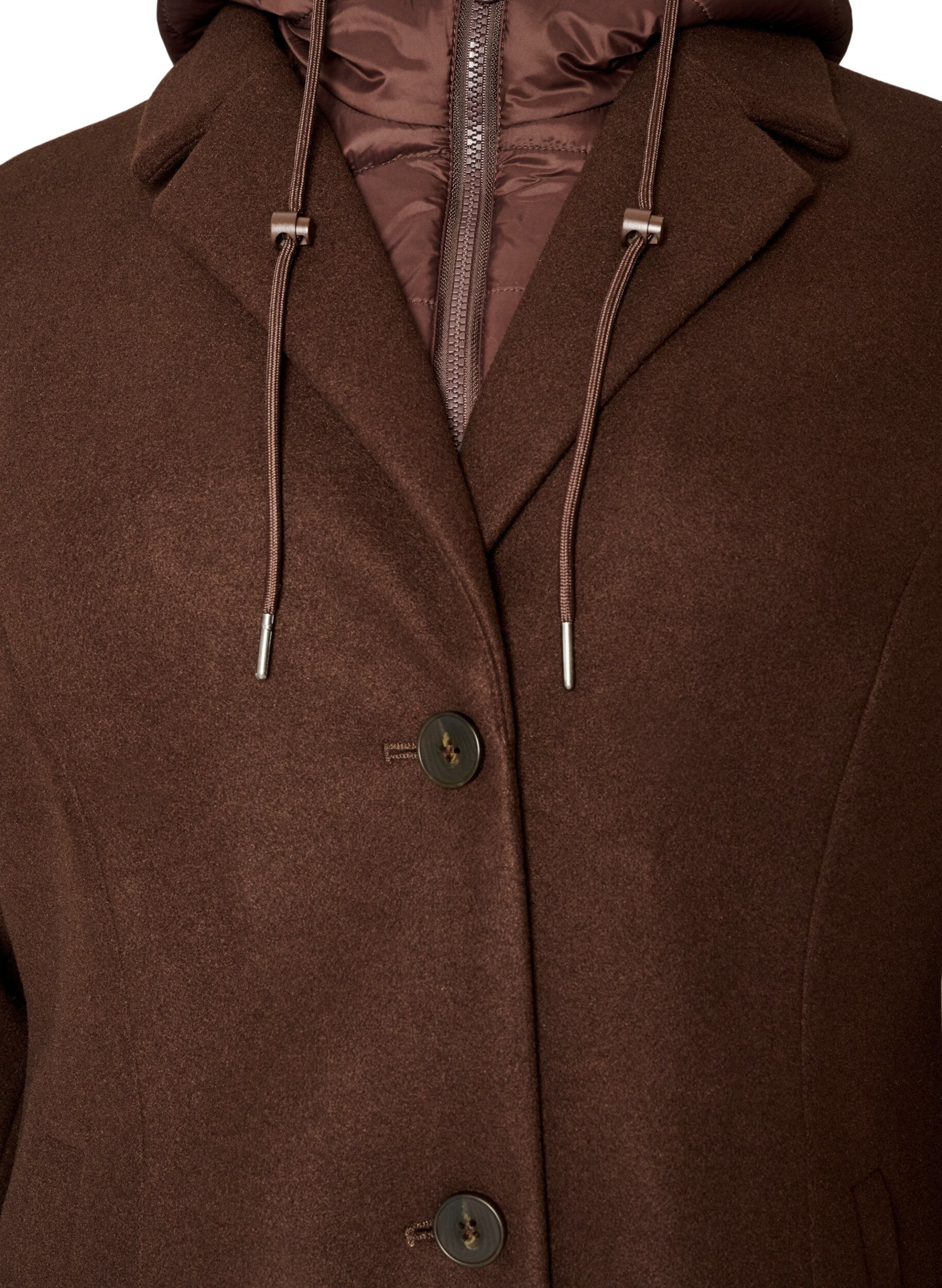 ZizziJas met afneembare gewatteerde inzet, Bruin, Packshot image number 2