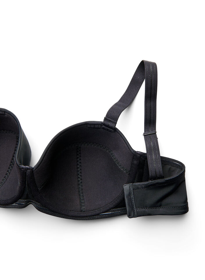 Gewatteerde strapless BH met afneembare bandjes, Zwart, Packshot image number 3