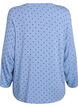 Nachtblouse in modal met lange mouwen, Blauw, Packshot image number 1