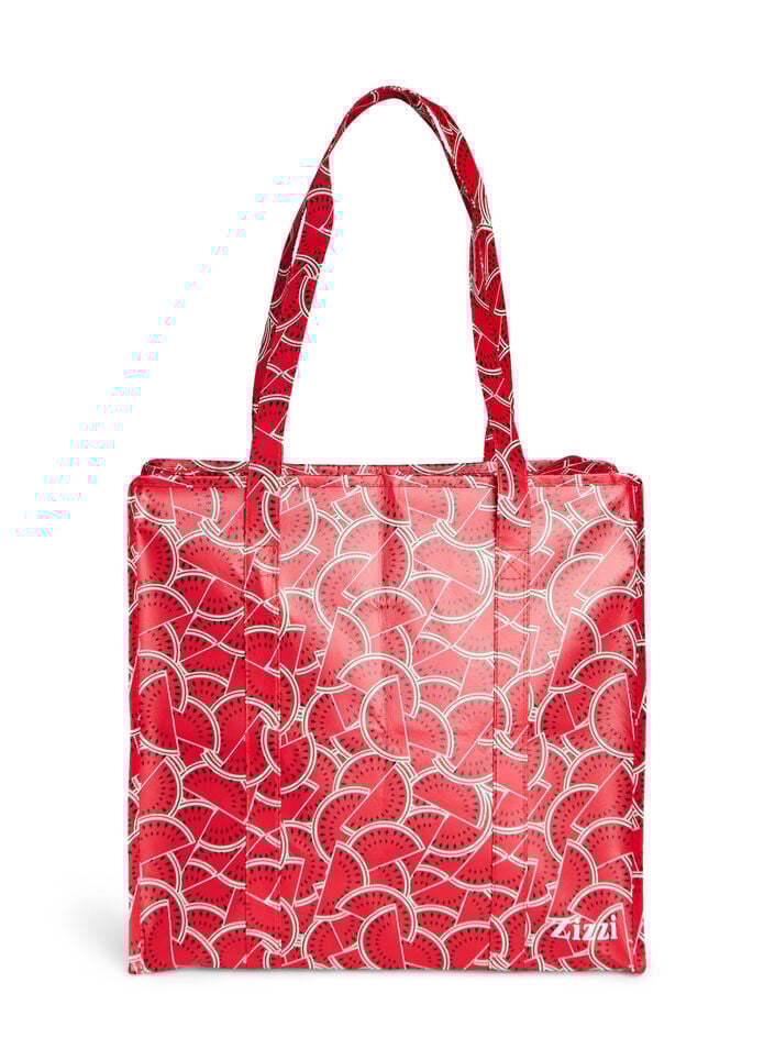 Shoppingtas met ritssluiting, Rood, Packshot image number 1