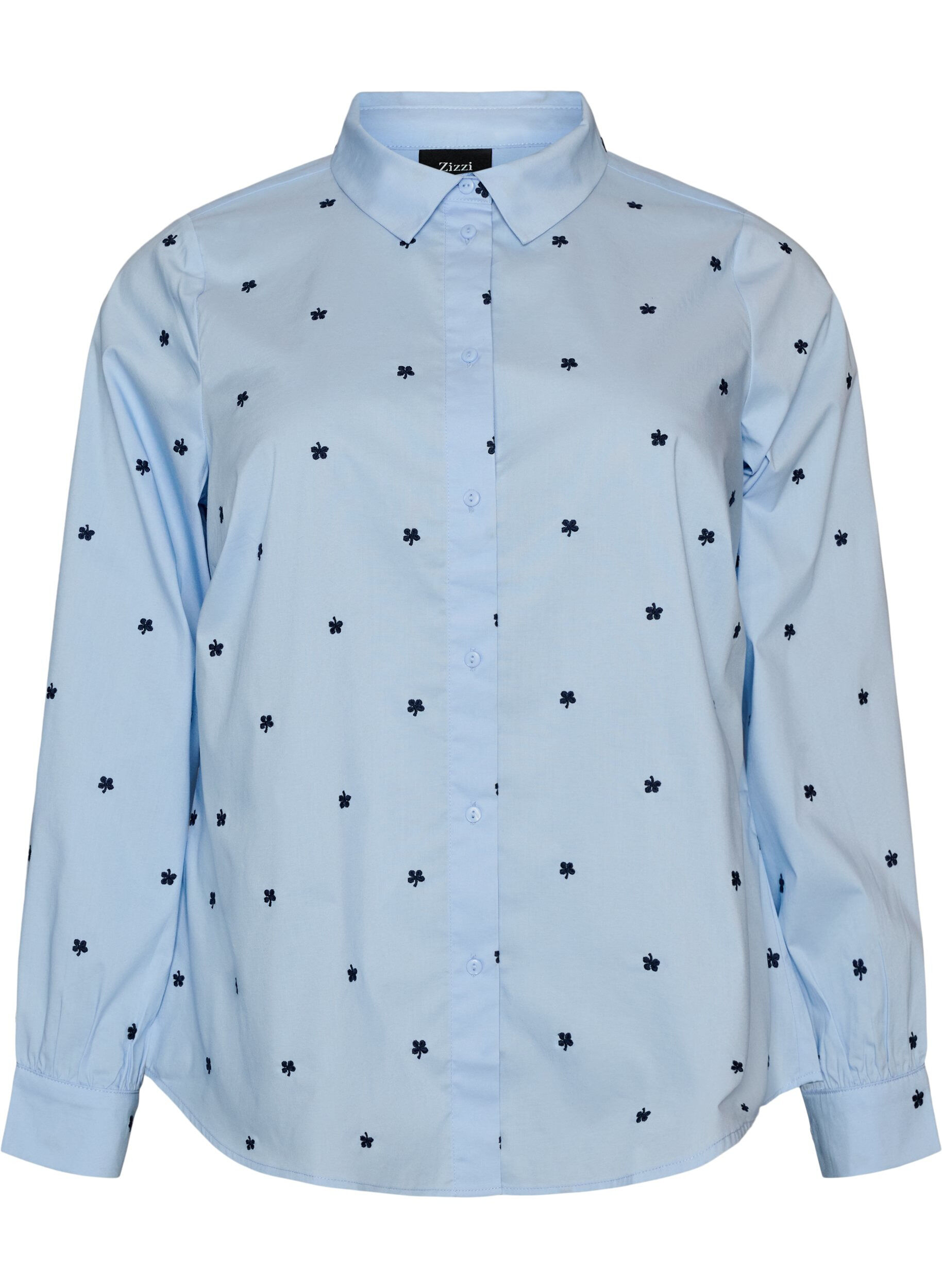 Shirt met geborduurde bloemen