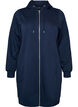 Lange hoodie met ritssluiting en zakken, Blauw, Packshot image number 0