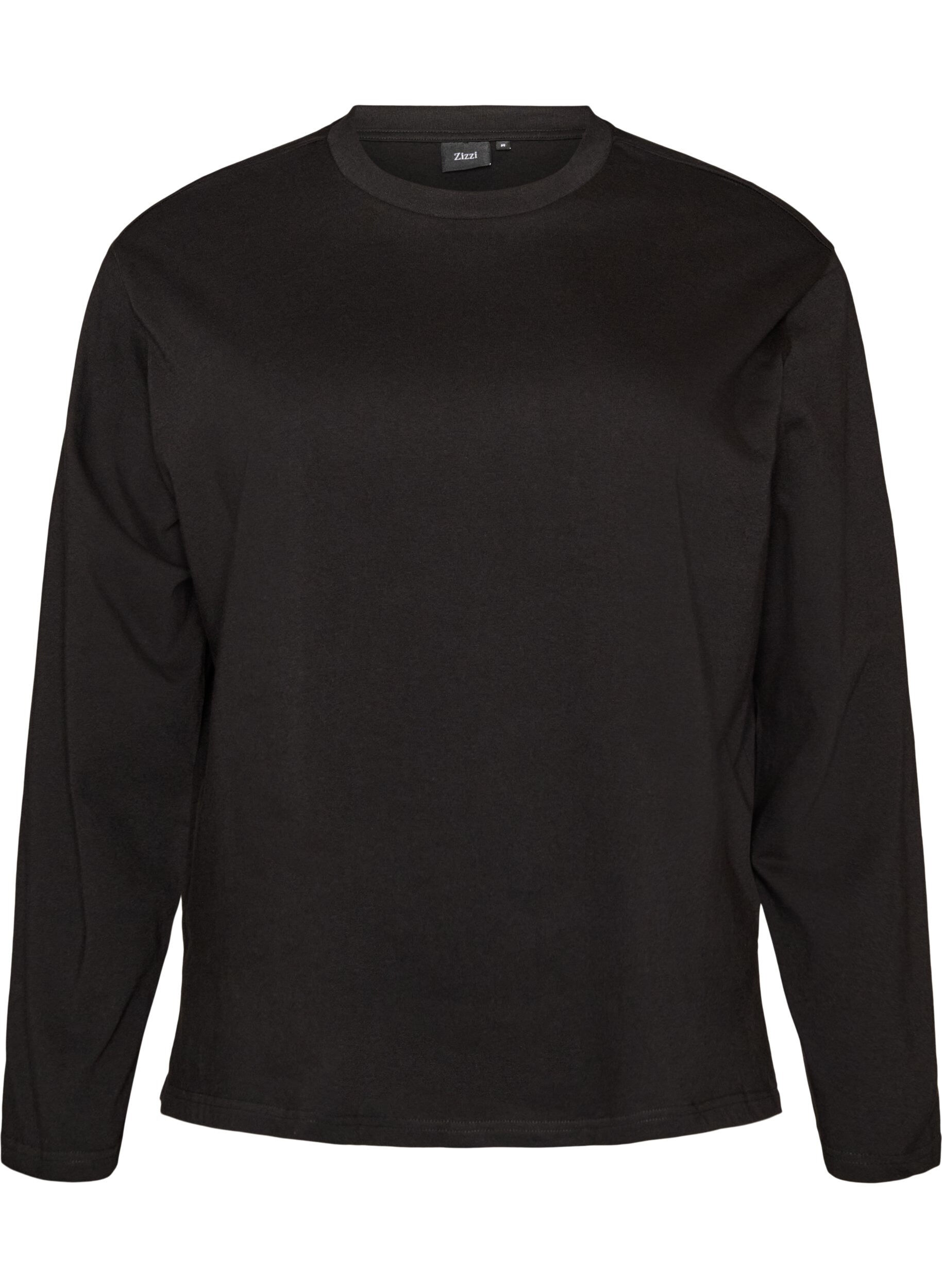 ZizziBasic T-shirt met lange mouwen, Zwart, Packshot image number 0