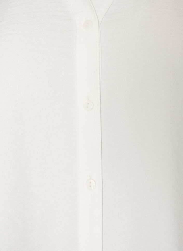 Losse shirt met V-hals, Wit, Packshot image number 2