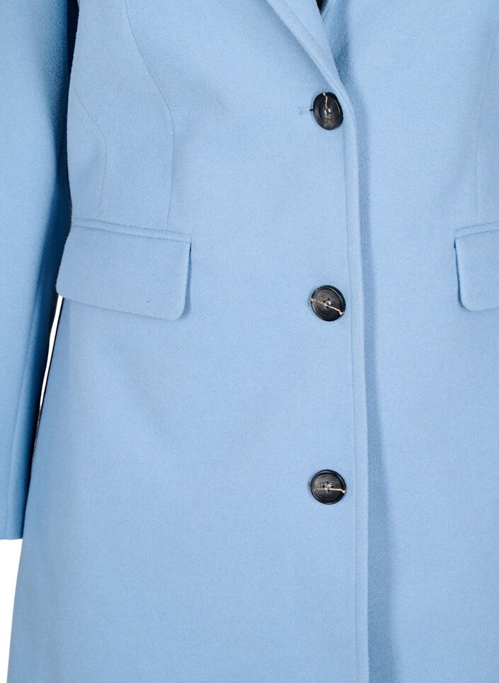 Lange jas met een split aan de achterkant, Della Robbia Blue, Packshot