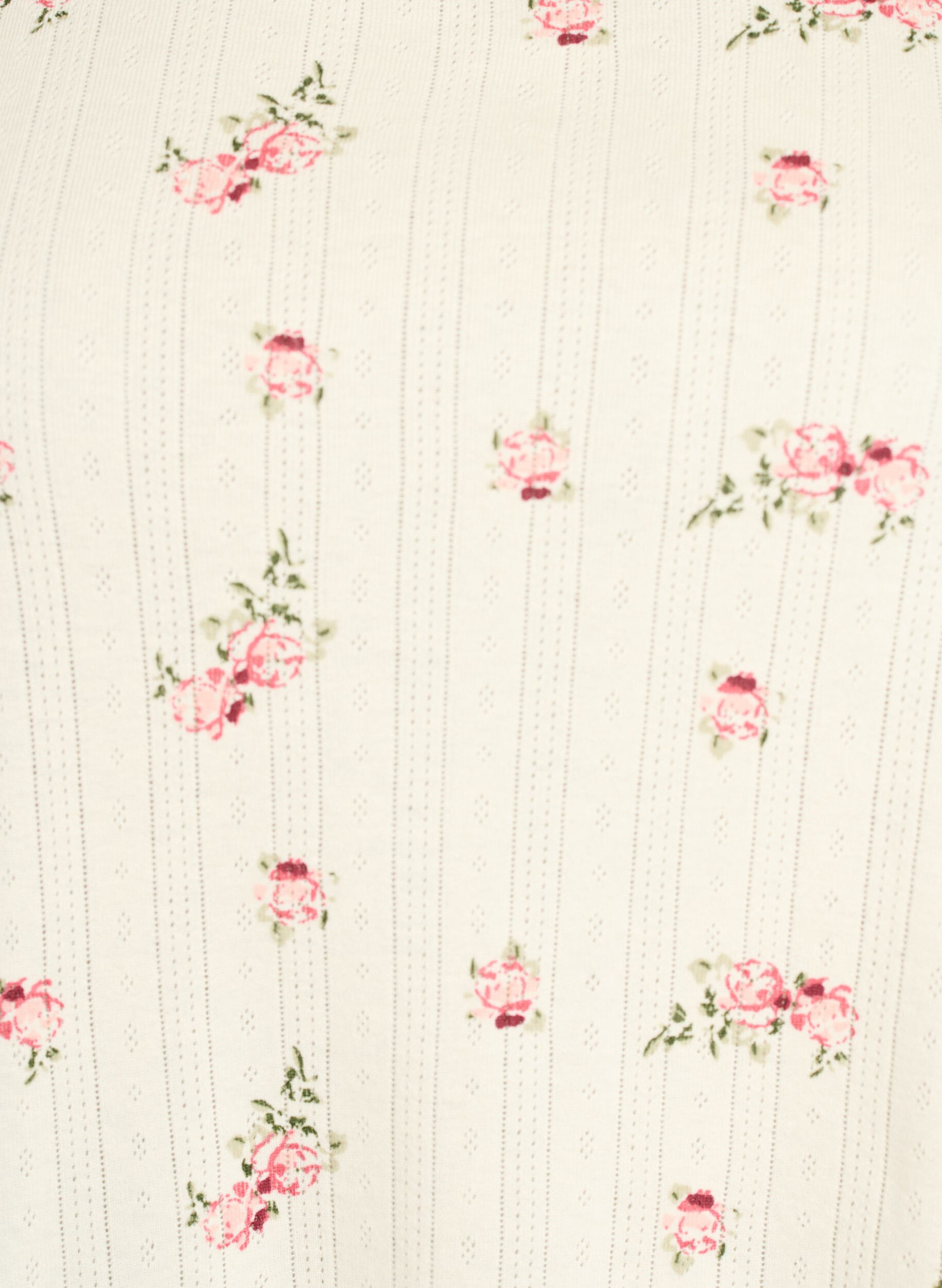 ZizziOrganisch katoenen pyjamashirt met kapmouwen, Vanille, Packshot image number 2