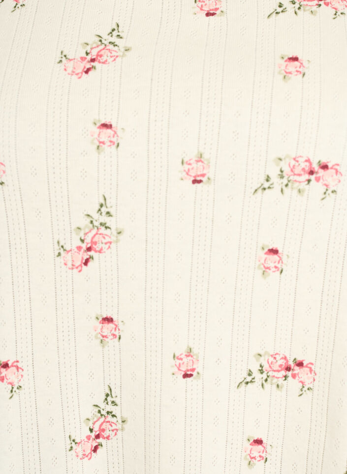 Organisch katoenen pyjamashirt met kapmouwen, Vanille, Packshot image number 2