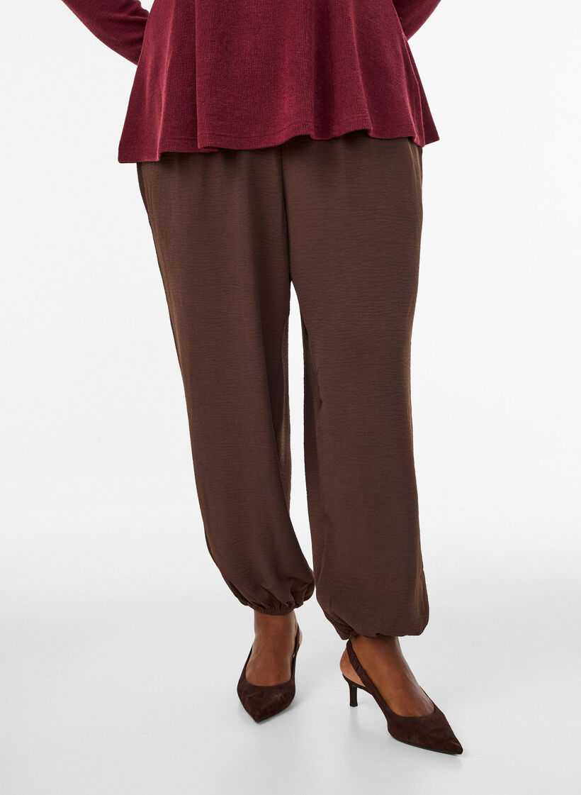 Ballonbroek met hoge taille, Bruin, Model image number 2