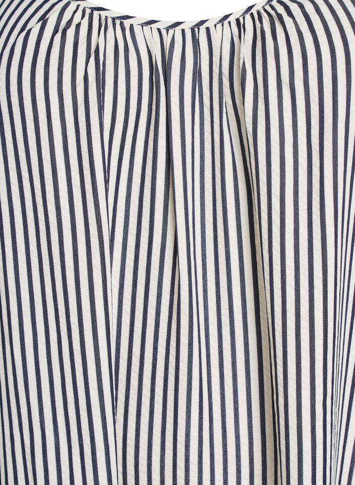 Zomerjurk met strepen en A-lijn pasvorm, Zwart, Packshot image number 2