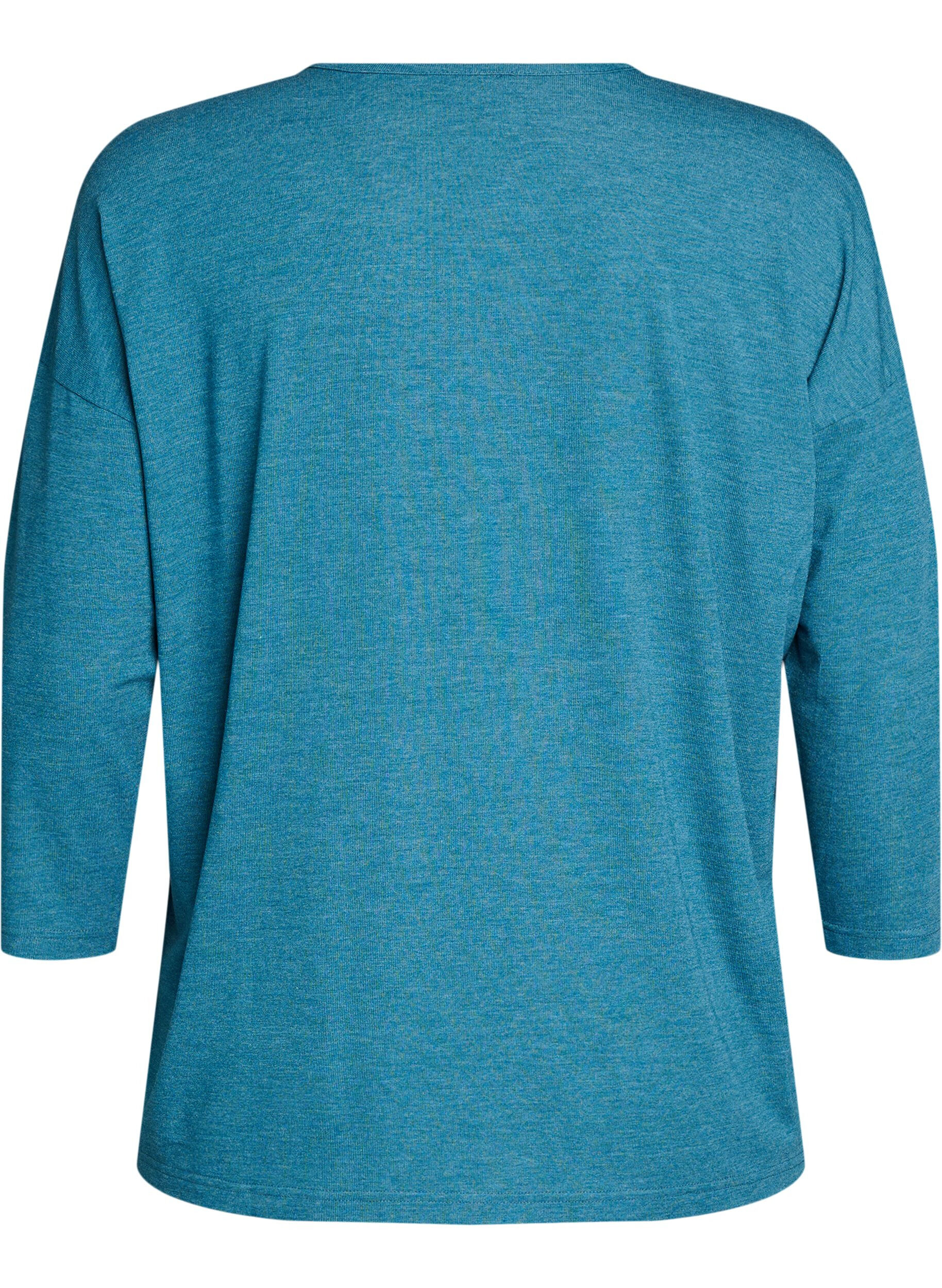 ZizziJersey blouse met 3/4 mouwen, Blauw, Packshot image number 1