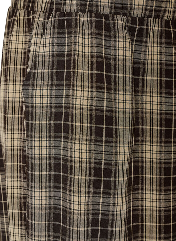 Geruite ballonbroek met hoge taille, Groen, Packshot image number 2