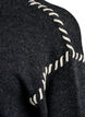 Jumper met decoratieve stiksels, Grijs, Packshot image number 3