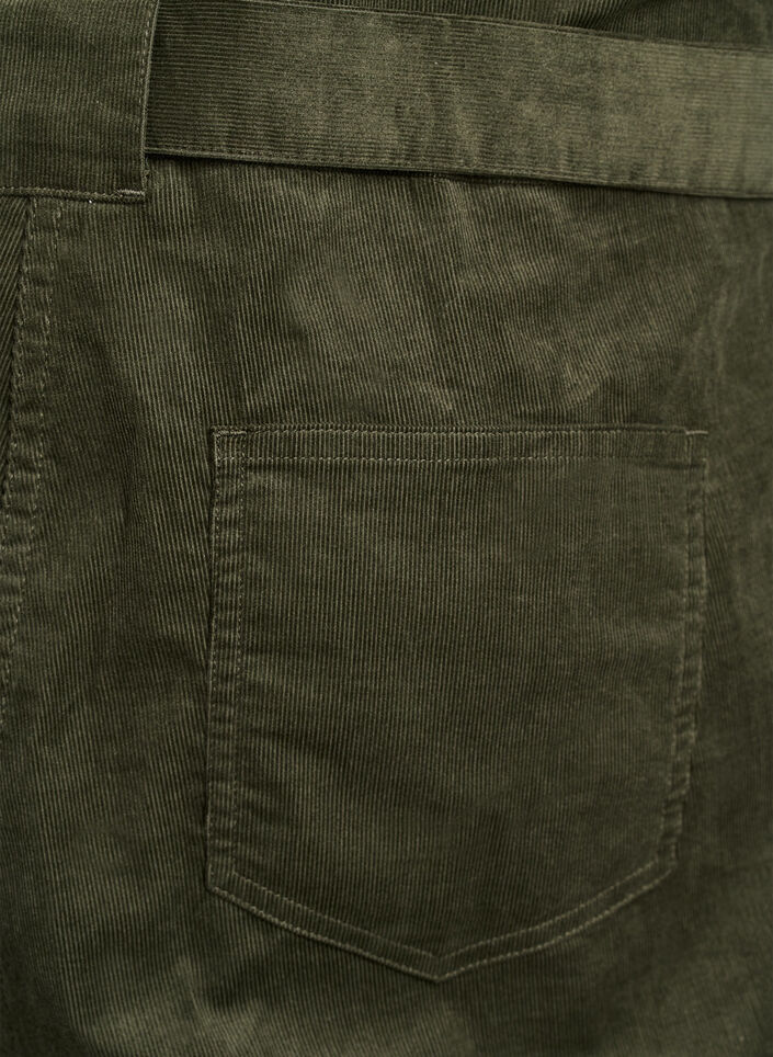 Corduroy jumpsuit met straight-fit broekspijpen, Groen, Packshot image number 4