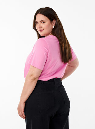 ZizziFLASH - T-shirt met motief, Begonia Pink Live, Model image number 1