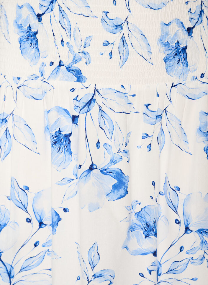 Korte rok met gesmokte taille, Blauw, Packshot image number 2