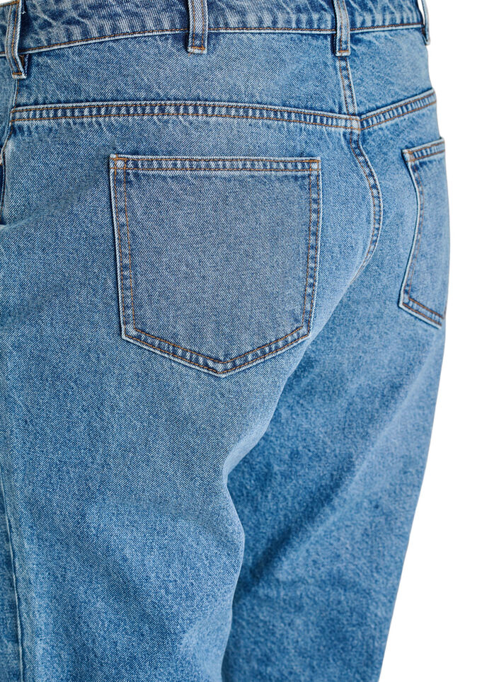 Mille Mom Fit Jeans met hoge taille, Blauw, Packshot image number 3