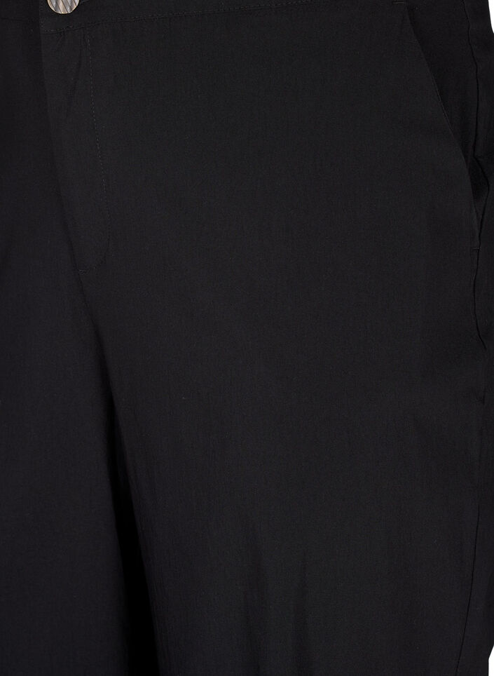 Culotte broek in gemengd stof, Black, Packshot