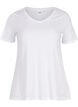Basic t-shirt in effen kleur met katoen, Wit, Packshot image number 0