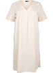 Kaftanjurk van katoenmix met linnen, Beige, Packshot image number 0