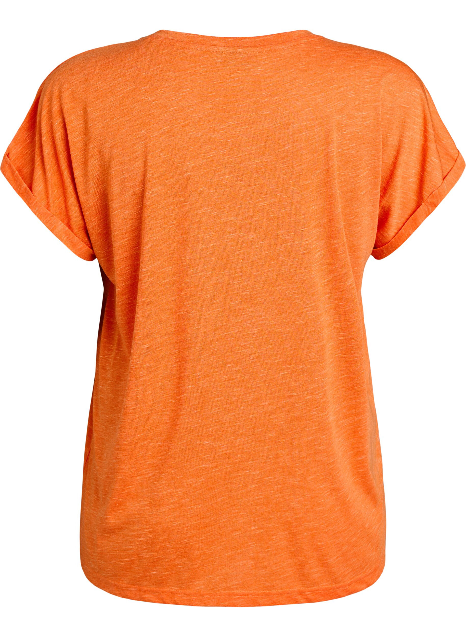 ZizziLos workout T-shirt met korte mouwen, Oranje, Packshot image number 1