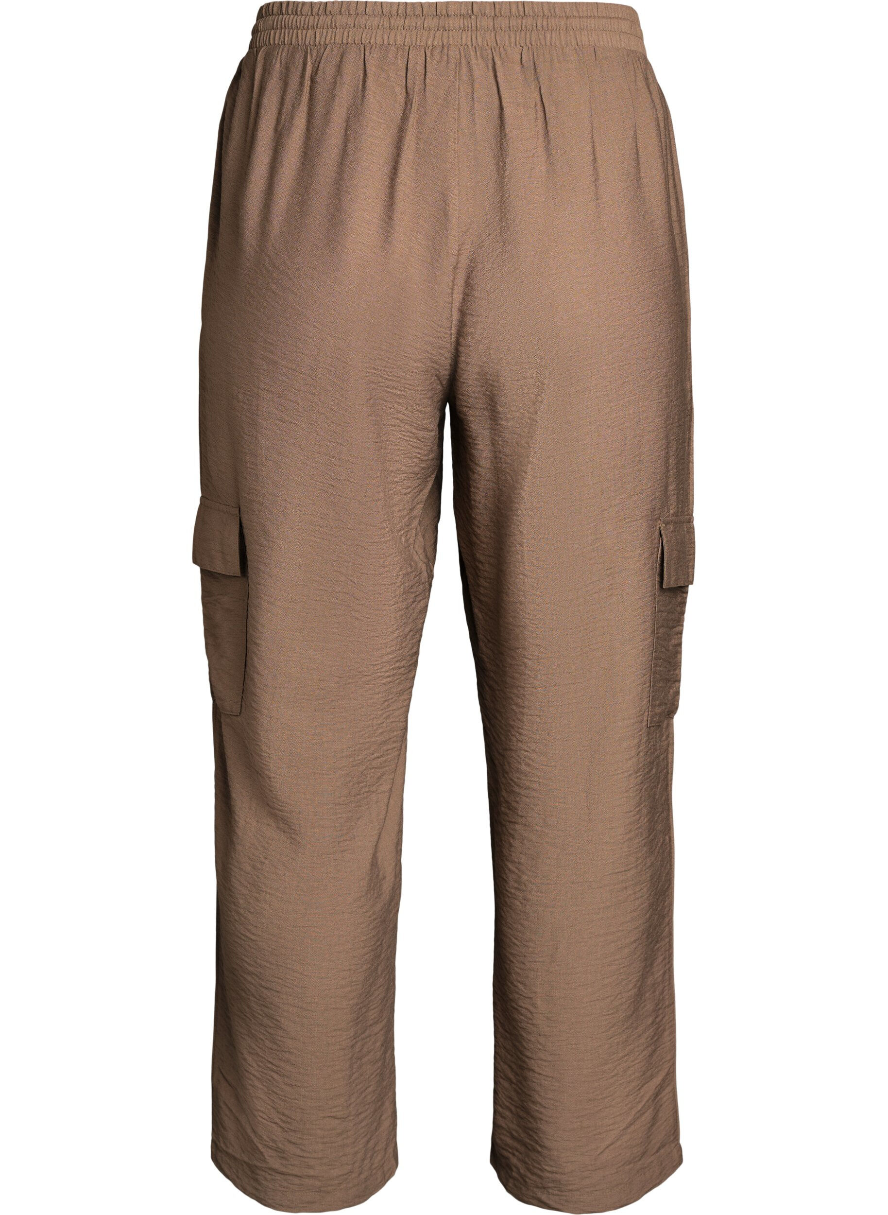 ZizziCargo broek met hoge taille, Beige, Packshot image number 1