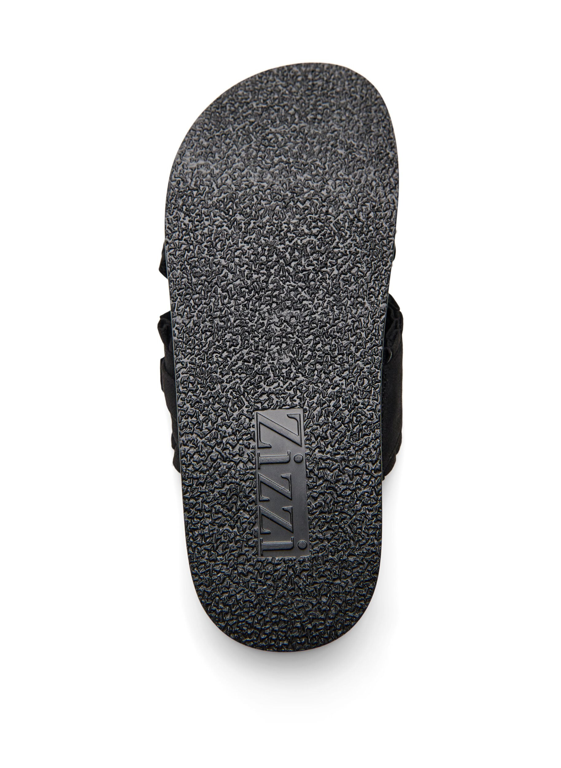 ZizziSandalen met gekruiste bandjes en rucheranden, Zwart, Packshot image number 4