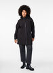 Softshell jack met afneembare capuchon, Zwart, Model image number 1