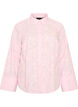 Shirt met bloemenborduursel en wijde mouwen, Roze, Packshot image number 0
