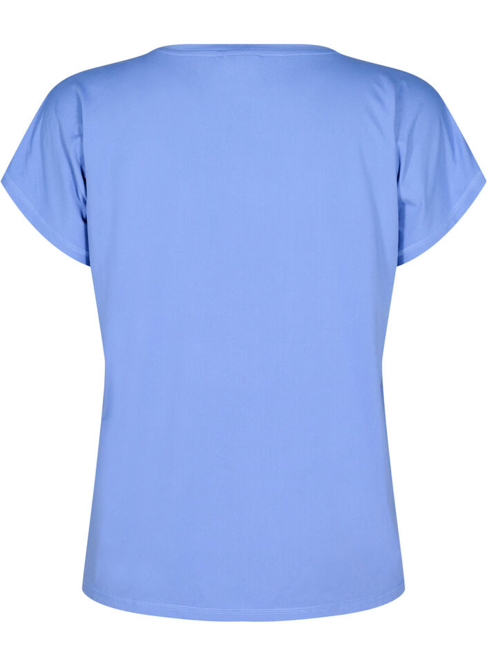 Effen gekleurd T-shirt voor sporten, Blauw, Packshot image number 1