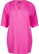 Katoenen tuniek met V-hals, Roze, Packshot image number 0