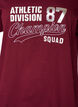 T-shirt van biologisch katoen met sportieve tekstprint, Rood, Packshot image number 2