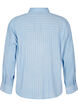 Losse shirt met gestreepte textuur en glitterdraad, Blauw, Packshot image number 1