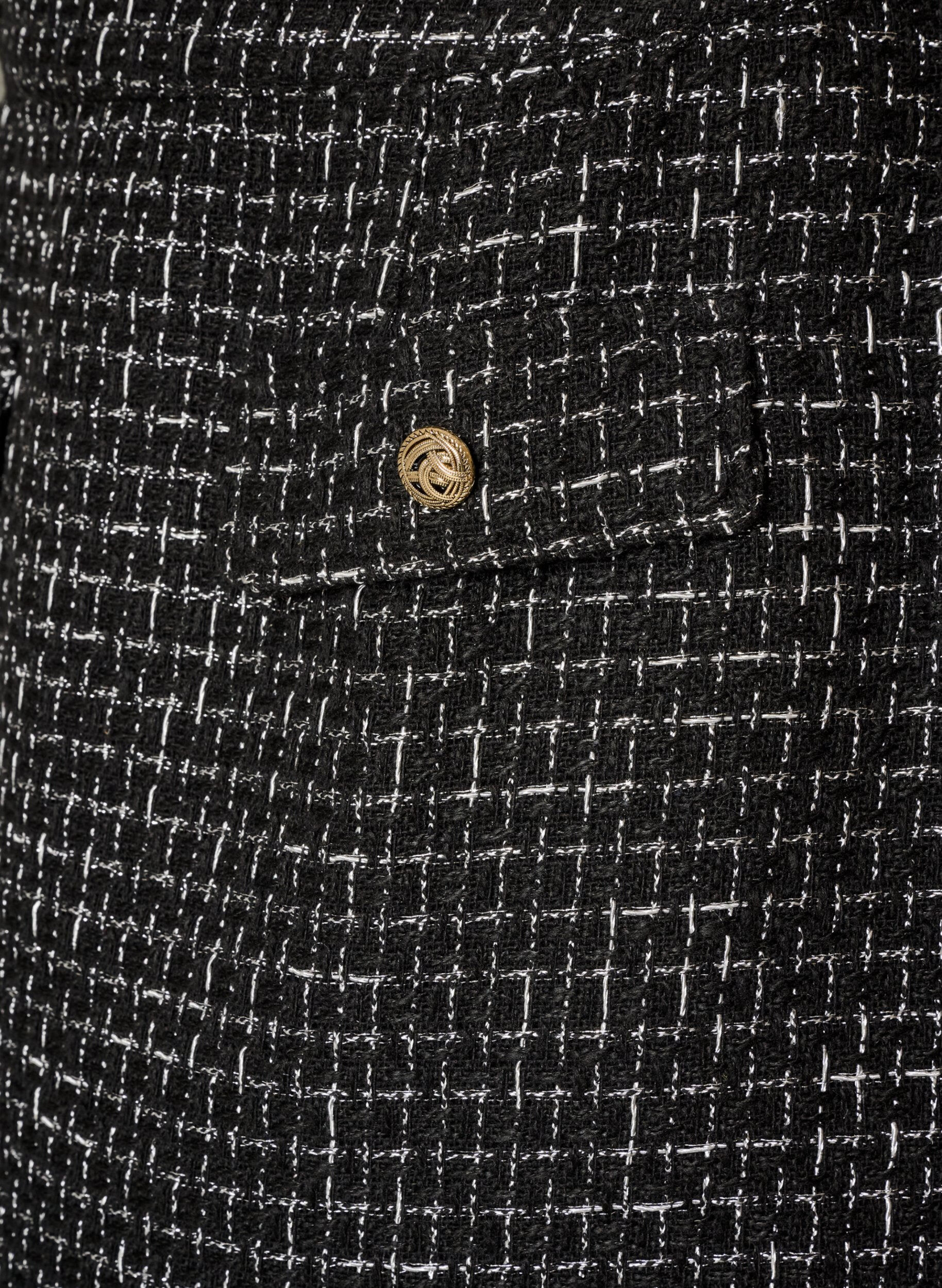 ZizziKorte boucl&eacute; rok, Zwart, Packshot image number 2