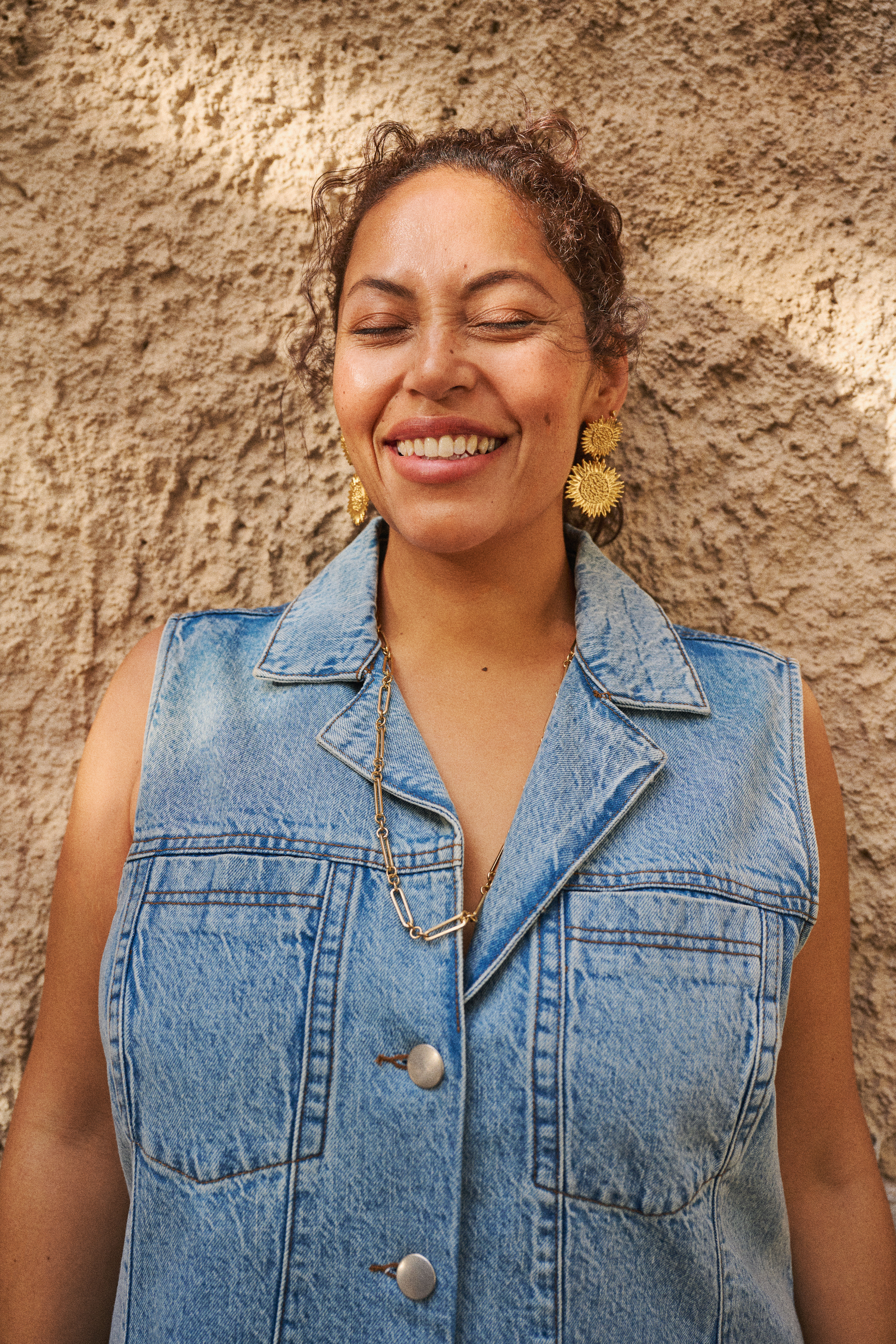 ZizziDenim jurk zonder mouwen, , Model