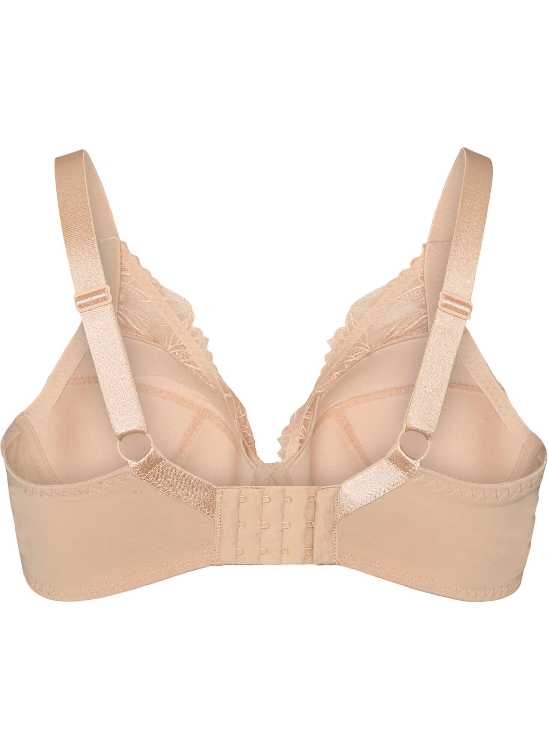 ZizziGewatteerde kanten beha met beugel, Beige, Packshot image number 1