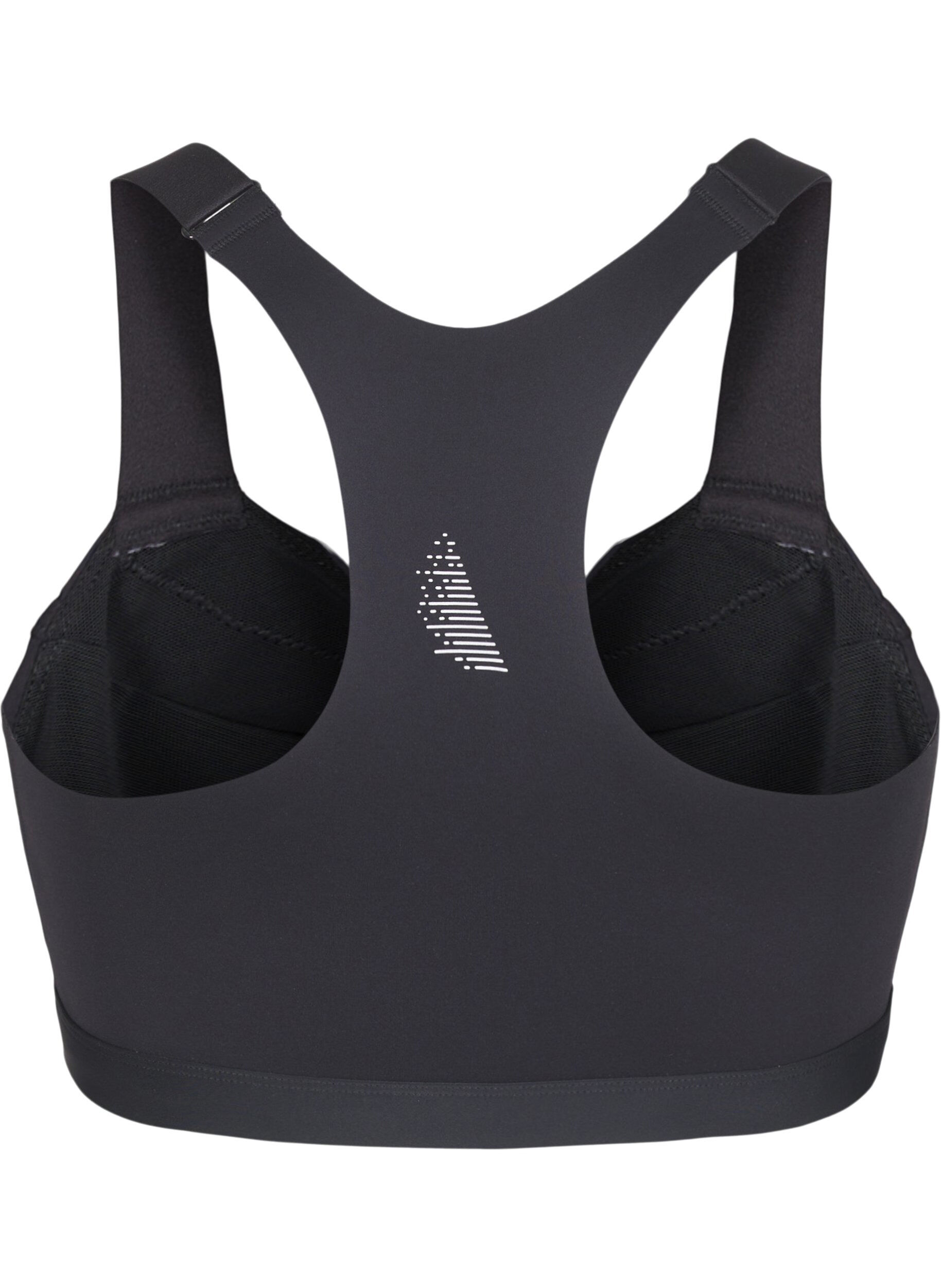 Zizzi Soutien-gorge de sport avec une fermeture sur le devant et un maintien &eacute;lev&eacute;, Noir, Packshot image number 1