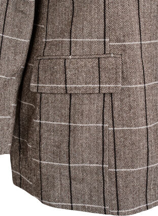 ZizziKlassieke geruite blazer, Grey Check, Packshot image number 3