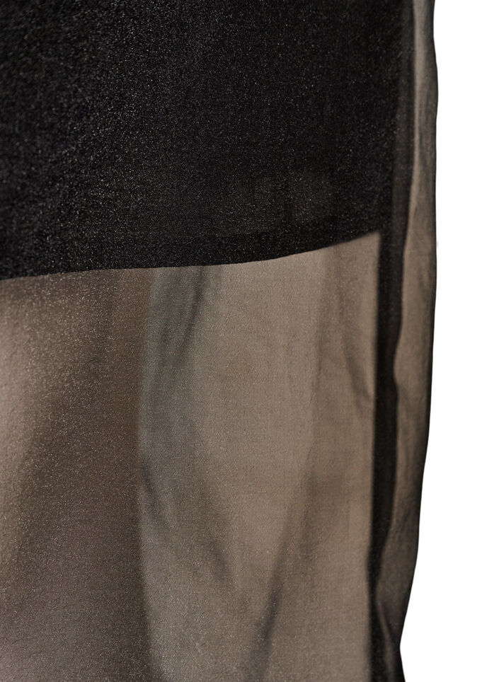 Lange rok in organza-look, Zwart, Packshot image number 3
