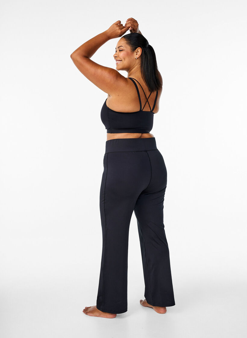 Flared Sportbroek, Black, Model