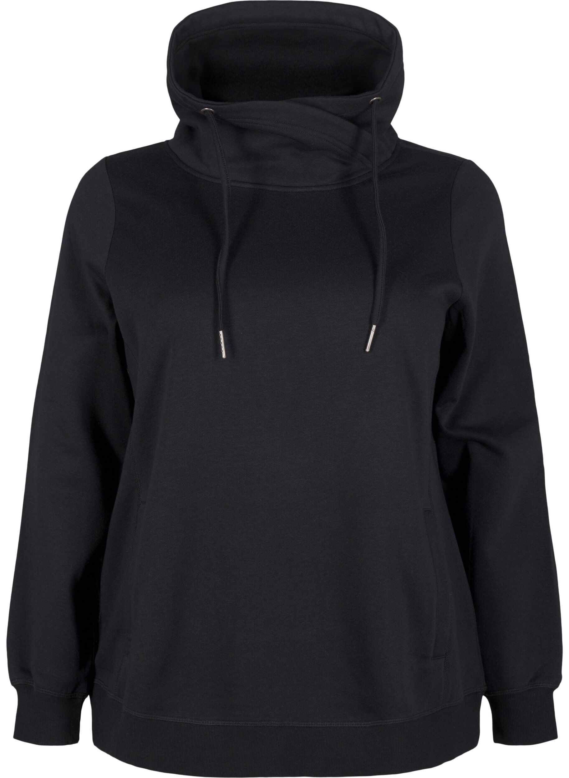 ZizziFLASH - Sweatshirt met hoge kraag, Black, Packshot image number 0